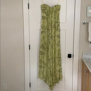 Halston Heritage silk chiffon gown